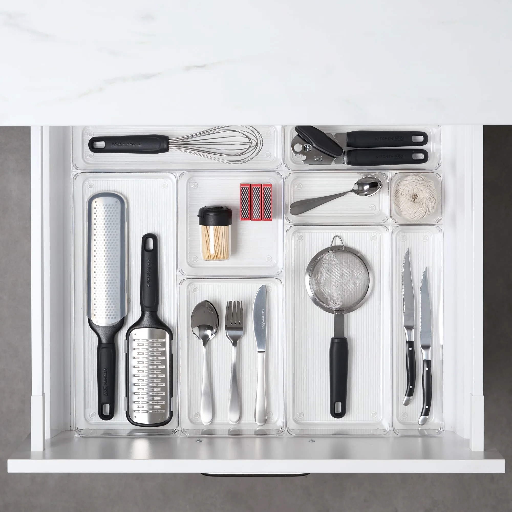 Clear Drawer Organiser 15x37.5x5cm Kitchen Warehouse™